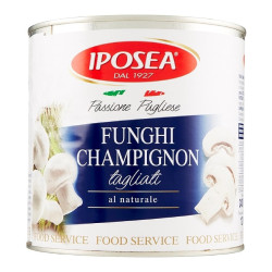 Funghi Champignon - Iposea - Tagliati al Naturale - 2650 ml