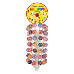 Maxi Lecca Lecca - Lollipop Gourmet XXL - Box da 120 Pz con Espositore