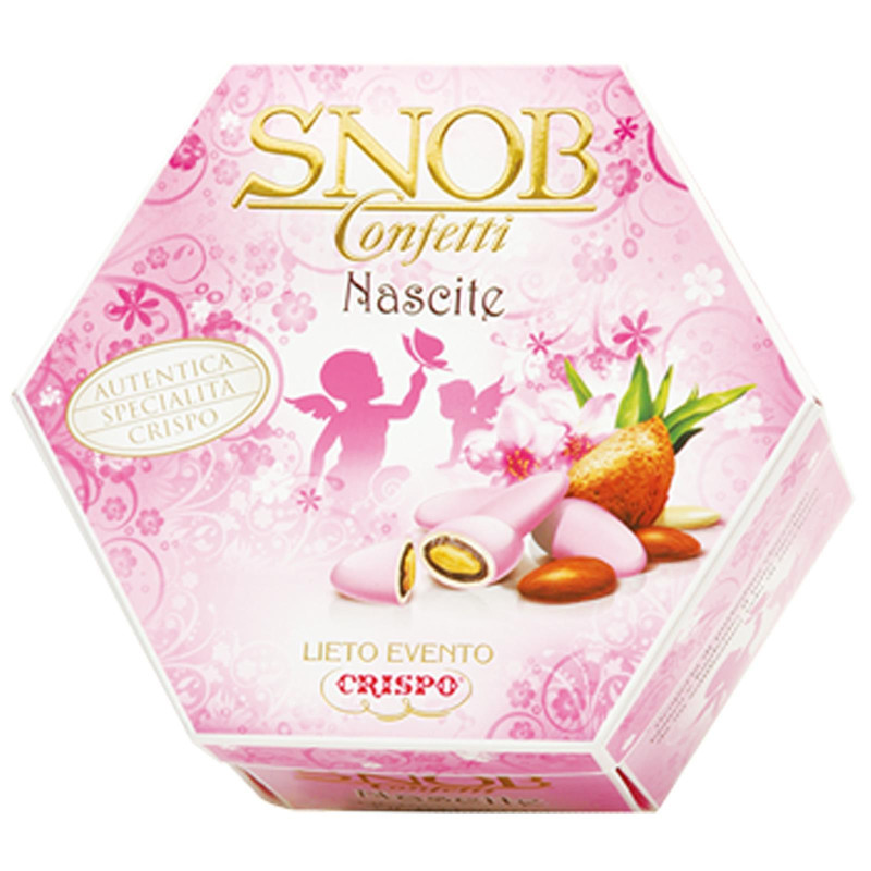 Mix Confetti Crispo - Snob Lieto Evento - Nascita Bambina Rosa - 500 gr