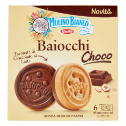 Biscotti Mulino Bianco - Baiocchi Choco - 6 Monoporzioni da 2...