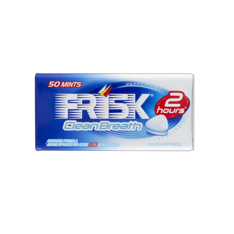 Caramelle Frisk Clean Breath - Peppermint Menta Senza Zucchero - 12 Pacchetti Latta x 35 g