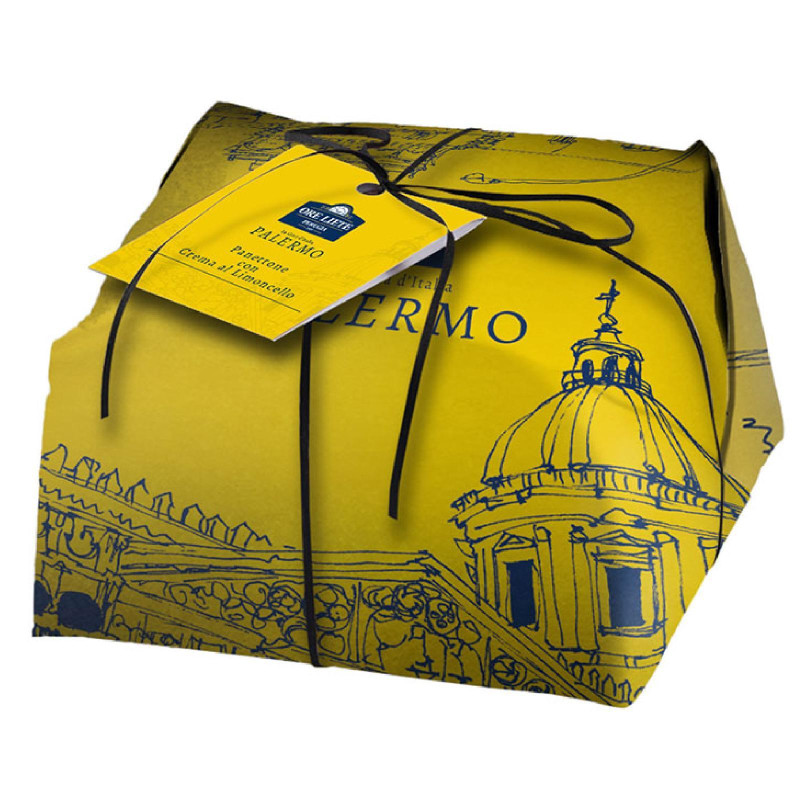 Panettone Ore Liete Perugia - Palermo - Con Crema al Limoncello - 750 g