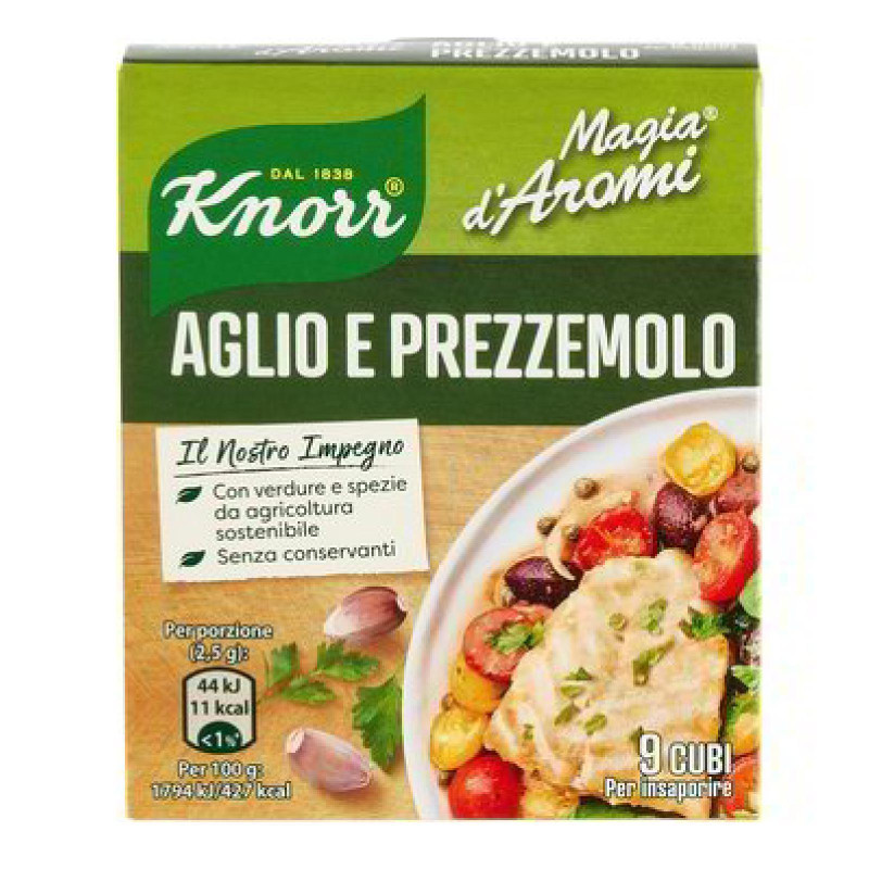 Magia D'aromi Knorr - Aglio e Prezzemolo - 9 Cubi