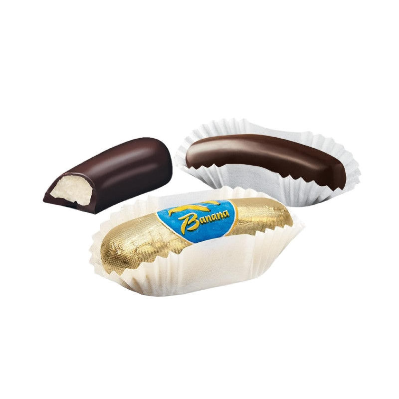 Cioccolatini Vannucci - Banana - Cioccolato Fondente con Ripieno - 1 Kg