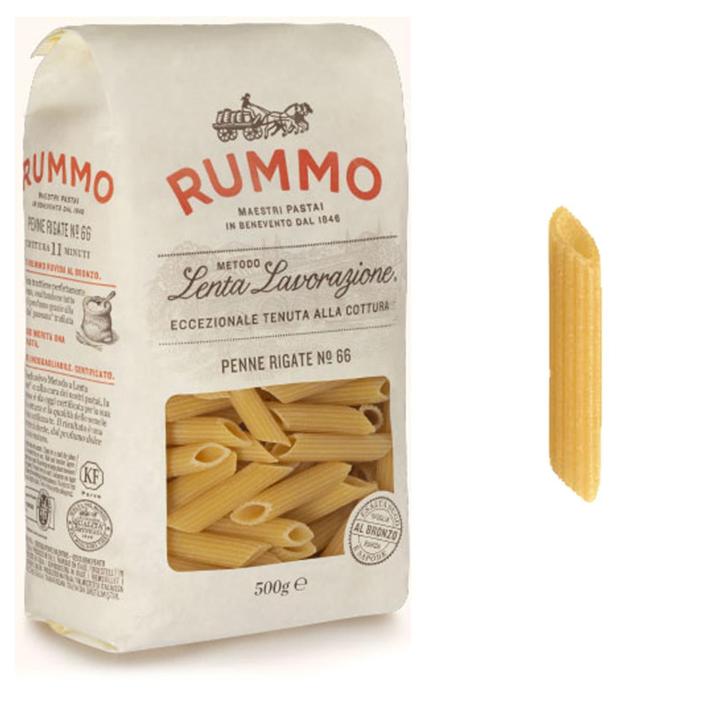 Pasta Rummo - 500 gr - Le Classiche - Penne Rigate N° 66 - 10 Confezioni - 5 kg