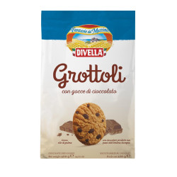 Biscotti Divella - Grottoli Con Gocce Cioccolato - 400 gr