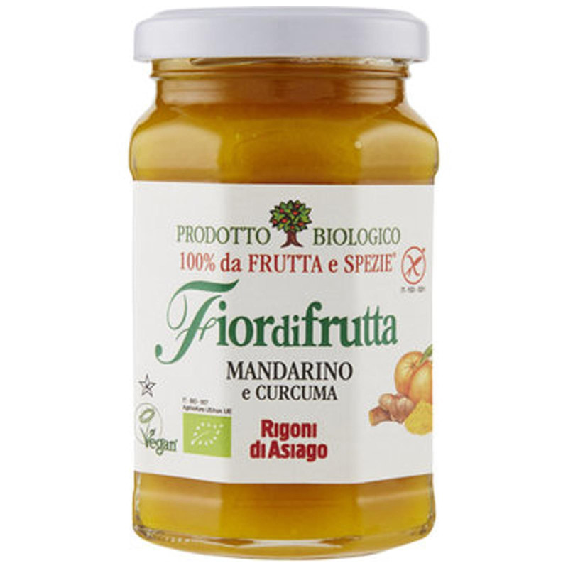 Marmellata Rigoni Di Asiago Bio Fiordifrutta - 260 gr - Mandarino e Curcuma - Biologica