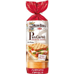 Pan Carre' Bianco - 24 Fette - Mulino Bianco - 430 Gr