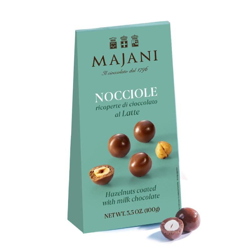 Dragee - Majani - Nocciole - Ricoperte Cioccolato al Latte - Astuccio da 100 g