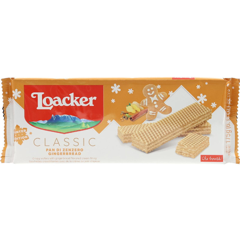 Biscotti Wafer Loacker - Pan di Zenzero - 175 g