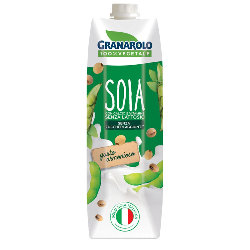 Bevanda Alla Soia con Calcio e Vitamine Senza Zuccheri - Granarolo - 6 Bottiglie da 1 Litro