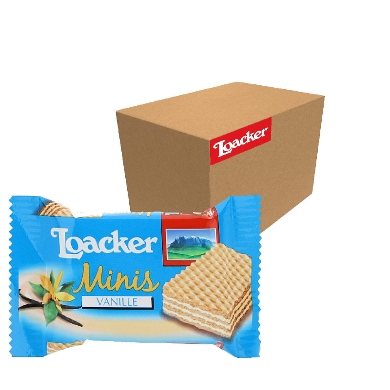 Biscotti Wafer Loacker - Minis - Vanilla - Vaniglia - 200 Pezzi da 10 g