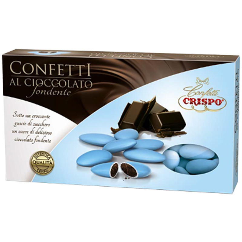 Confetti Crispo - Cioccolato Fondente - Celeste - 1 Kg