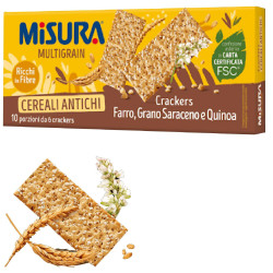 Crackers - Misura - Multigrain con Cereali Antichi - 10 Pacchetti -...