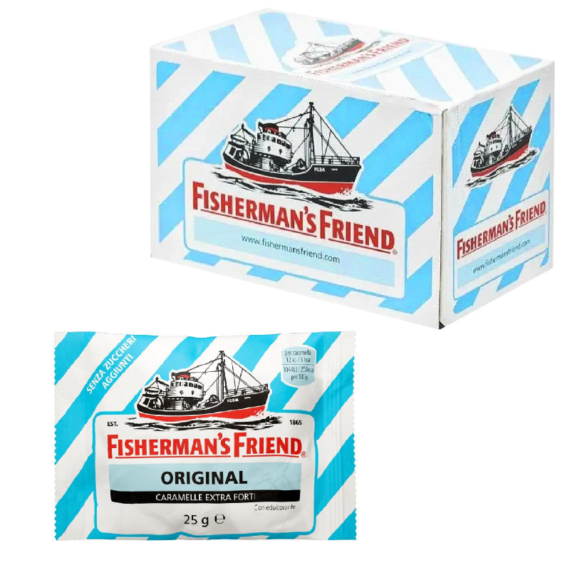 Caramelle Fisherman's Friend - Mentolo ed Eucalipto Senza Zucchero - 24 Bustine da 25 gr