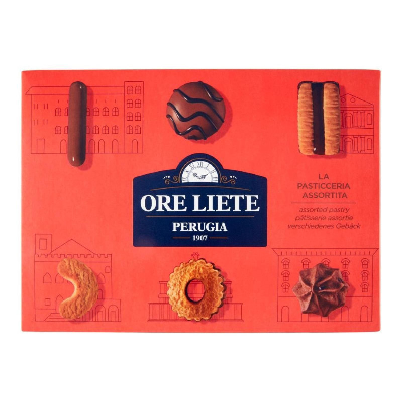 Biscotti Ore Liete - Perugia 1907 - Pasticceria Assortita - 450 gr