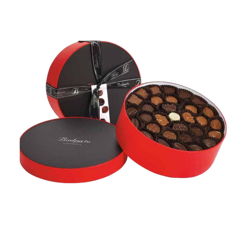 Cioccolatini Bodrato - Scatola Regalo Cappelliera Praline Miste e Boeri - 470 g