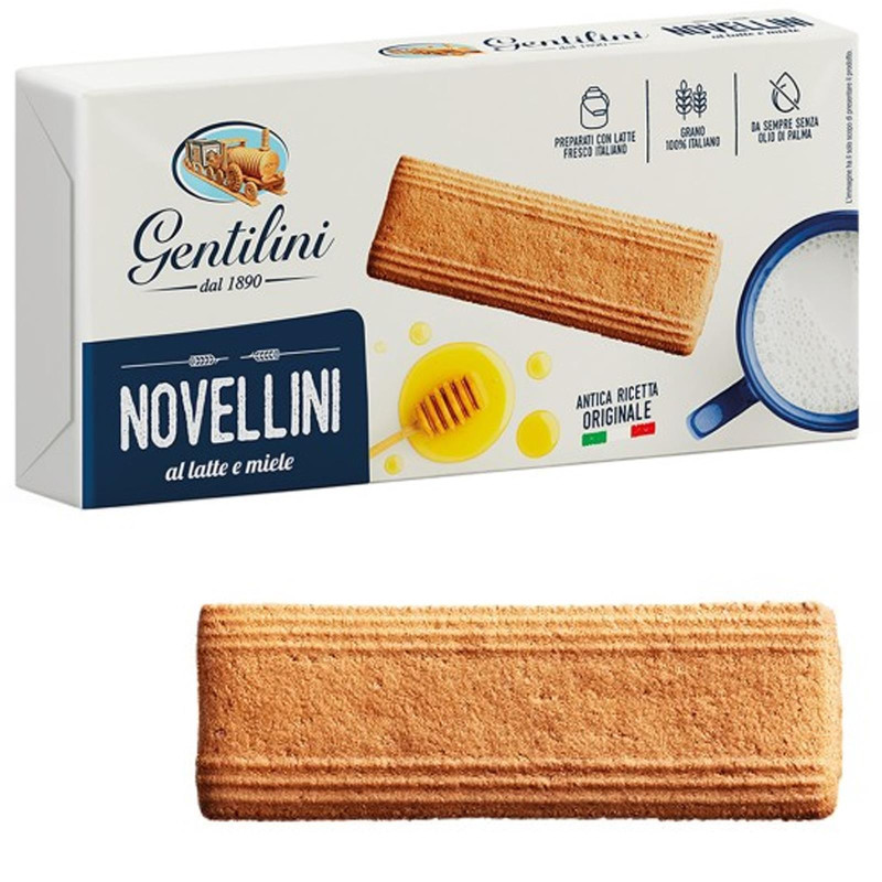 Biscotti Gentilini - Novellini al Latte e Miele - 250 gr