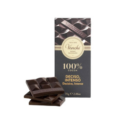 Tavoletta Cioccolato Venchi - Cioccolato Fondente 100% - Deciso - 70 g