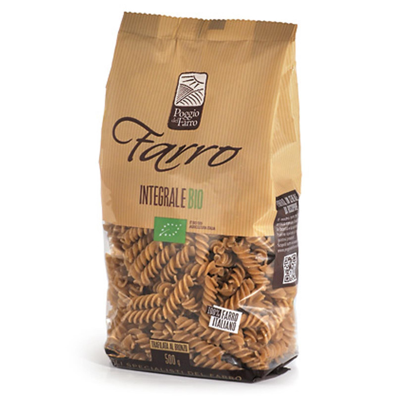 Pasta Integrale di Farro - Biologica - POGGIO DEL FARRO - BIO - Fusilli - 500 gr