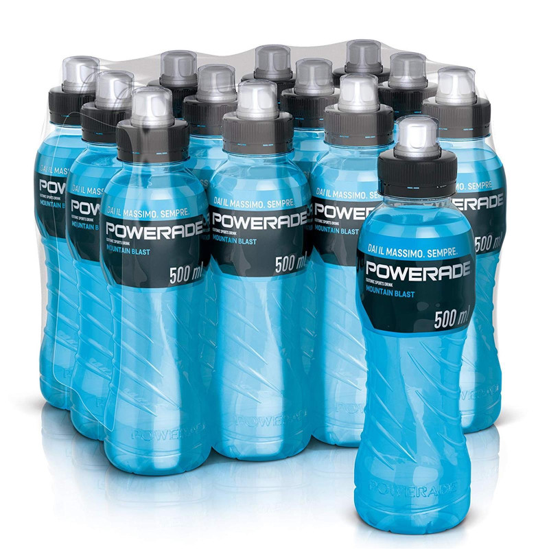 Bevanda Energetica - Powerade Mountain Blast - 12 Bottiglie da 500 ml