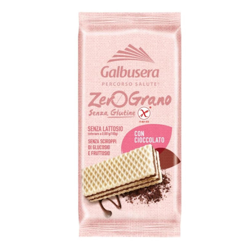 Wafer Galbusera - Zero Grano - Senza Glutine - al Cioccolato - Expo 20 Pz da 45 g