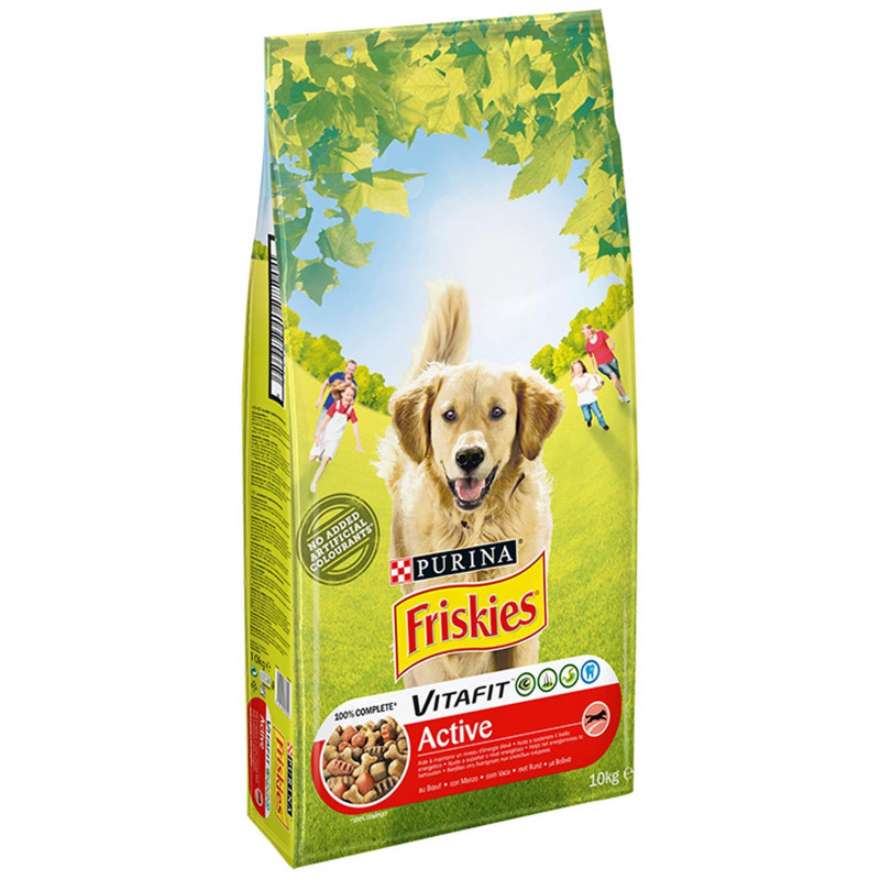 Crocchette per Cani - Purina Friskies - Active con Manzo - 9 kg