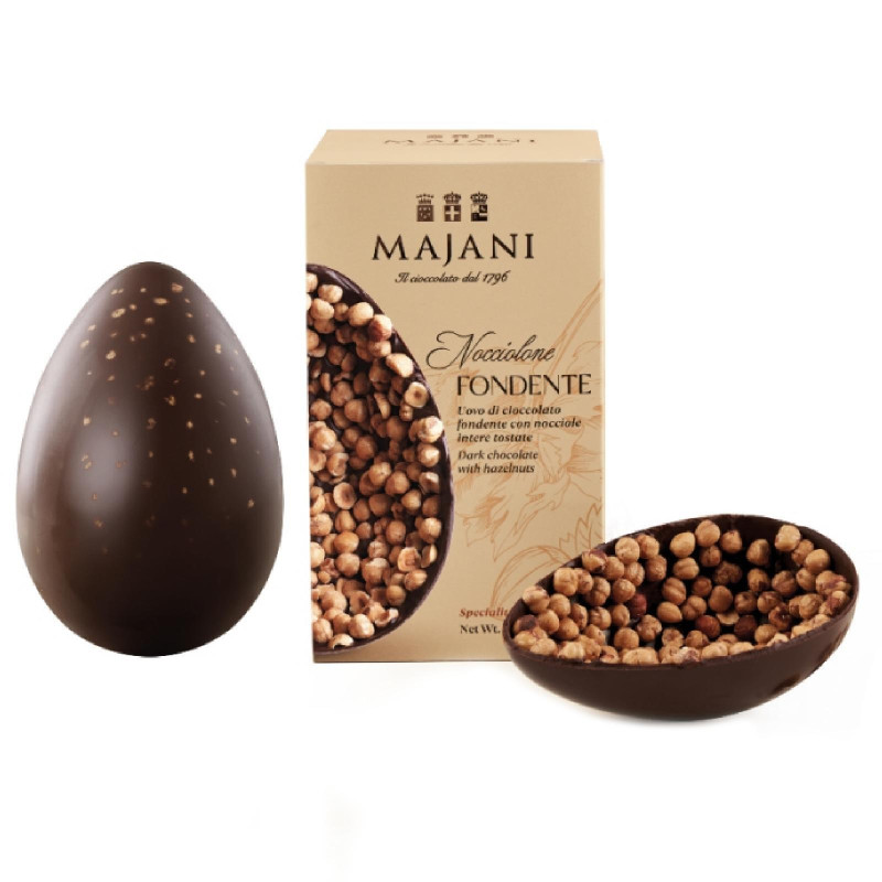 Uovo Cioccolato Majani - Nocciolone - Cioccolato Fondente con Nocciole - 400 g