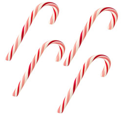 Bastoncini di Caramelle Candy Canes Rosso e Bianco 14 gr - 25 Pezzi