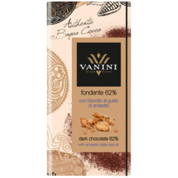 Tavoletta Vanini - Cioccolato Fondente 62% con Biscotto...