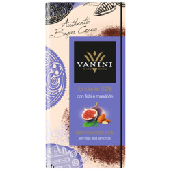 Tavoletta Vanini - Cioccolato Fondente 62% con Fichi e Mandorle -...