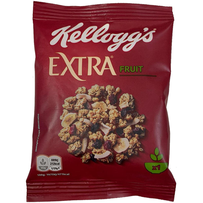 Cereali Kellogg's Extra Fruit - 32 MonoPorzioni da 45 gr