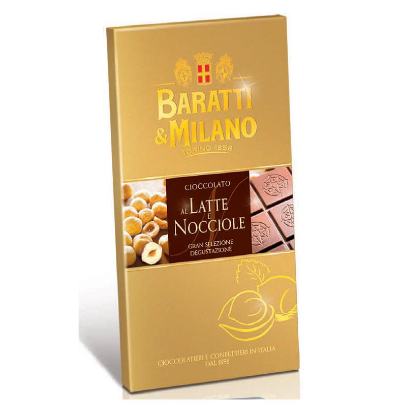 Tavoletta Cioccolato al Latte - Baratti & Milano - Latte e Nocciola - 75 gr