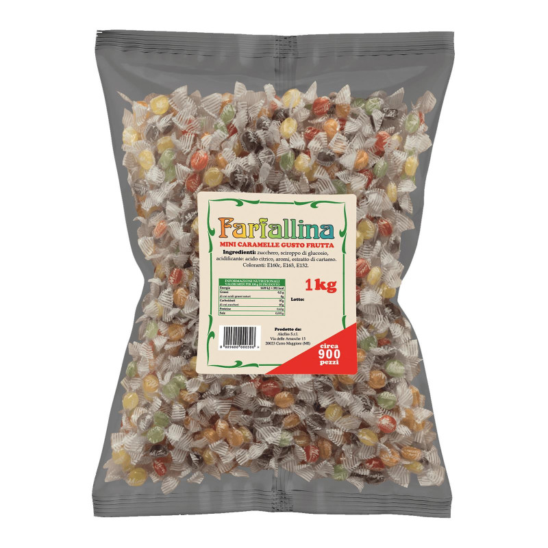 Mini Caramelle Monk's - Farfallina - Gusto Frutta - 1 kg