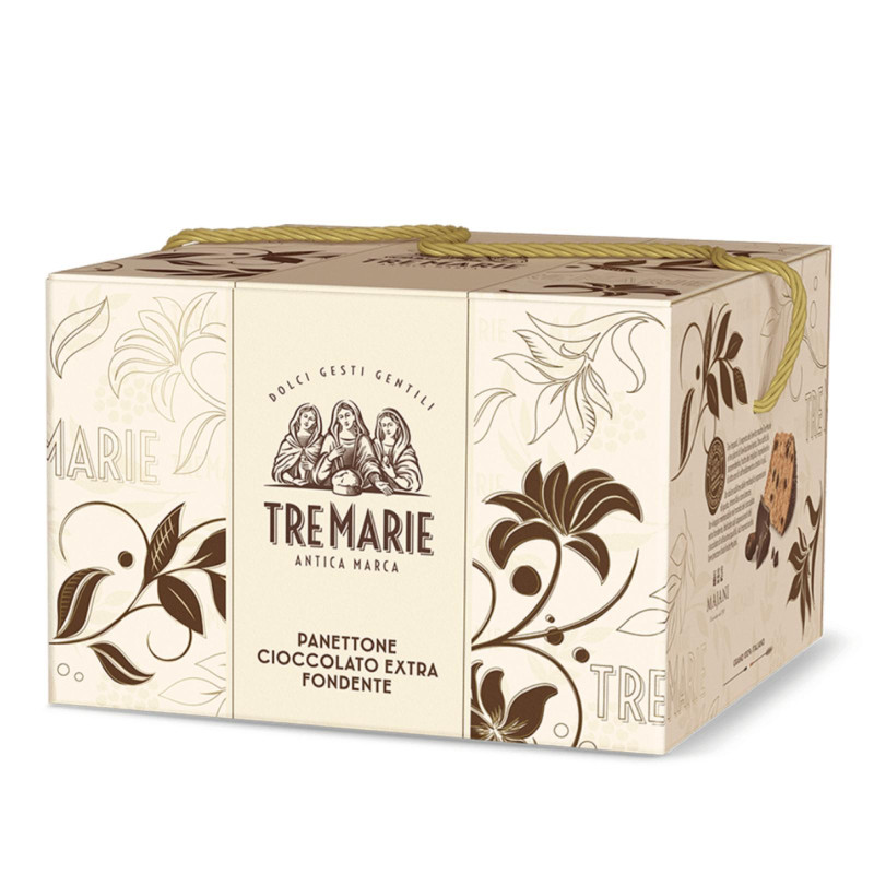 Panettone Tre Marie - Cioccolato Extra Fondente - Pasticceria d'Eccellenza - 900 g