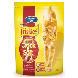 FRISKIES Crock and Soft Adult Crocchette Gatto con Manzo Pollo e...