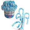 Bastoncini di Caramelle Candy Canes Azzurro e Bianco 14 gr - 72 Pezzi