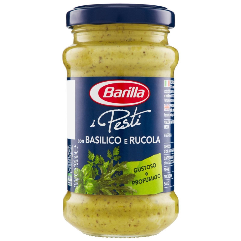 Sughi Barilla - Pesto Basilico e Rucola - Vasetto da 190 gr