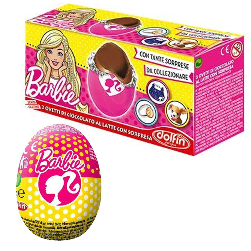 Ovetti - Dolfin - Barbie - Tripack 3 Ovetti da 20 gr