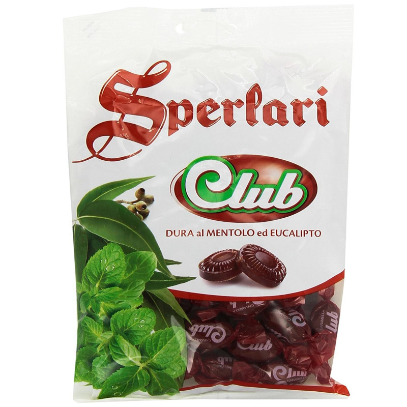 Caramelle Sperlari Club - Rosse Mentolo - Blister da 200 gr