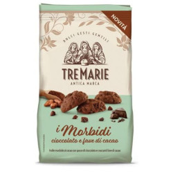 Biscotti Tre Marie - I Morbidi - Fave di Cacao e Cioccolato - 300 g