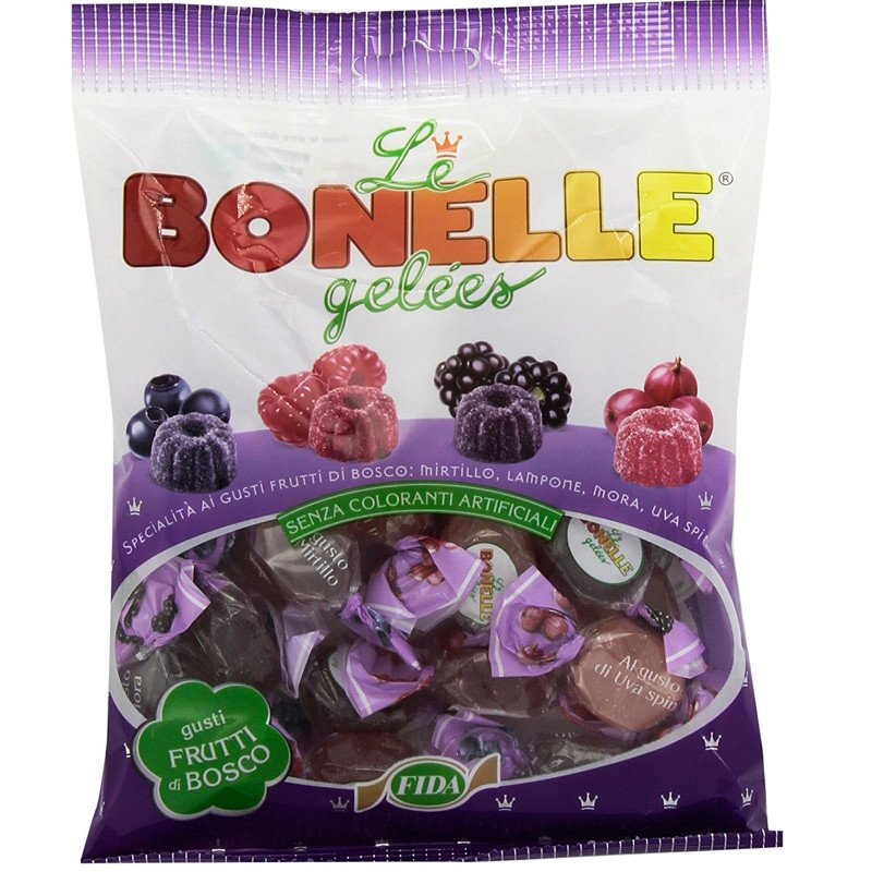 Caramelle Morbide Gelees - Bonelle - Frutti di Bosco - Blister da 160 gr