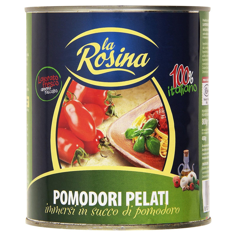 Pomodori Pelati - La Rosina - 800 gr - 12 Pezzi