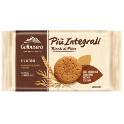 Biscotti Galbusera - Frollini integrali Piu'Integrali con grani...