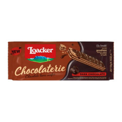 Biscotti Wafer Loacker - Chocolaterie - Cioccolato Fondente - 118 gr