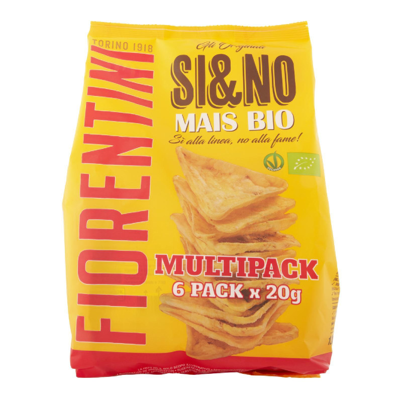 Snack Fiorentini - Si & No - Triangolini di Mais - Multipack 6 x 20 g (120 g)