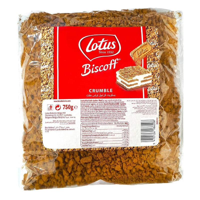 Granella di Biscotti Lotus - Biscoff Crumble - Busta da 750 g