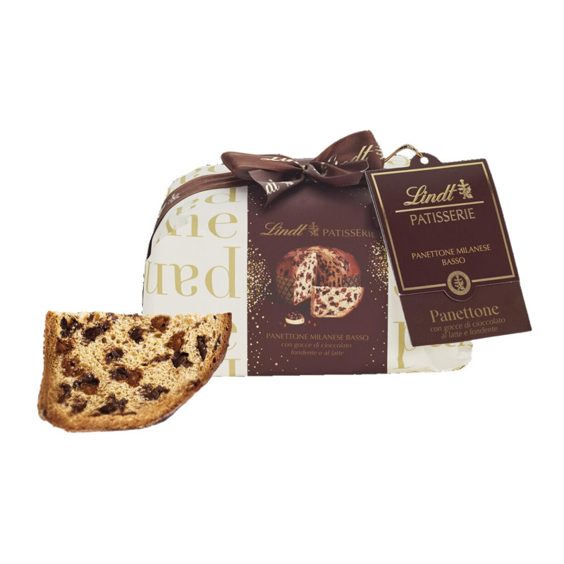 Panettone Lindt - Patisserie - Doppio Cioccolato - Cioccolato al Latte e Fondente - 1 kg