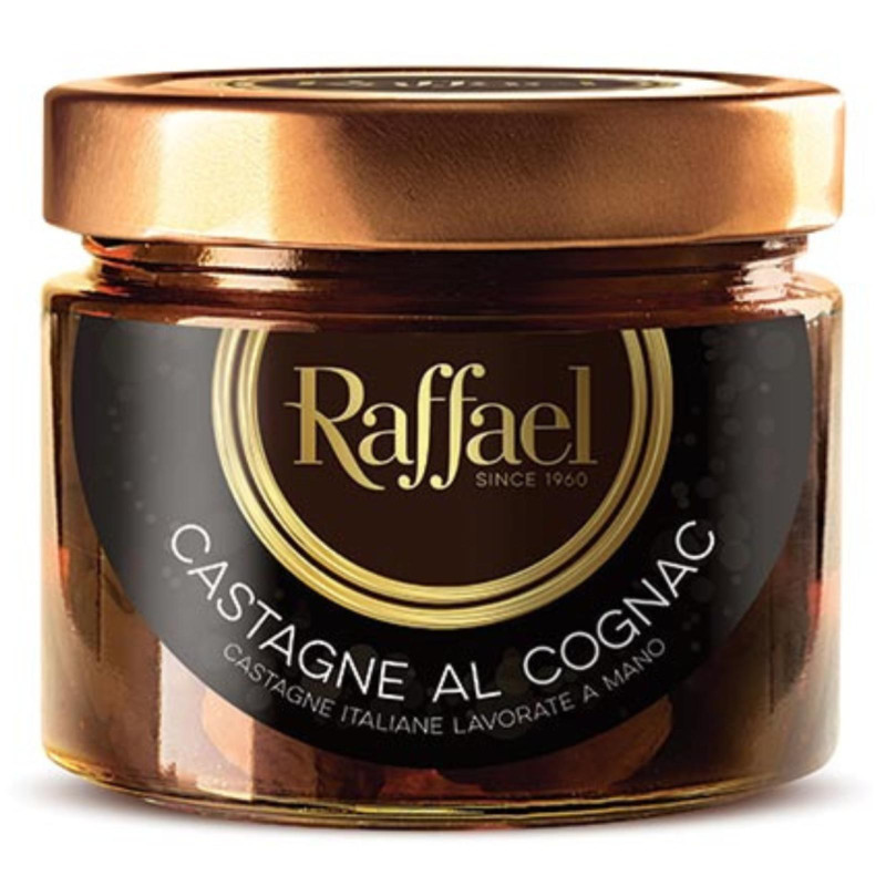 Castagne al Cognac - Raffael - Marroni Interi - Vasetto da 360 g