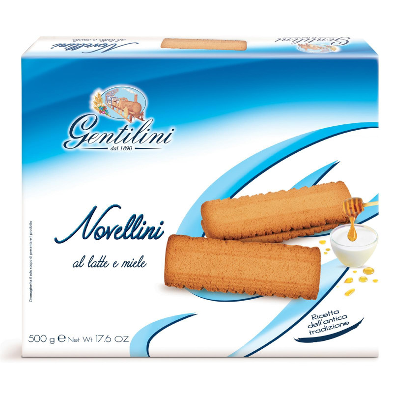 Biscotti Gentilini - Novellini al Latte e Miele - 500 gr